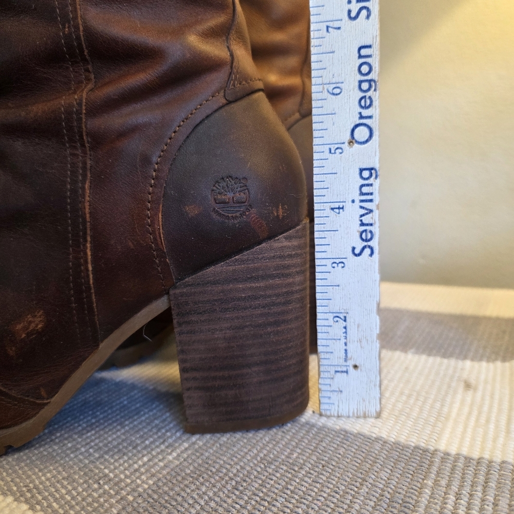 Timberland Women's Dark Brown Heeled Boots - Picture 4 of 7